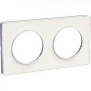 Plaque 2 postes Odace Touch - Blanc - S520804 - Schneider