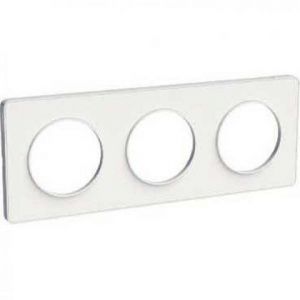 Plaque 3 postes Odace Touch - Blanc - Schneider - S520806