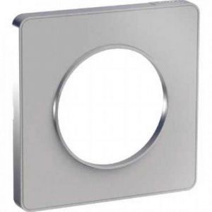 Plaque 1 poste Odace Touch - Aluminium - S530802 - Schneider