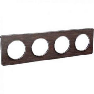 Plaque 4 postes Odace Touch - Wenge