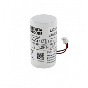 Batterie lithium BP DMBV TYXAL+ référence 6416224 de la marque Delta Dore. Alimentation pour détecteur de mouvement vidéo DMBV Tyxal+.
