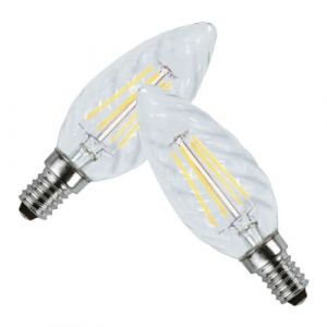  2 X Ampoules à filament LED E14 torsadées 4W 2700°K
