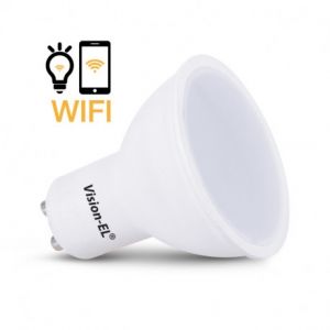 7883 - Ampoule LED GU10 Connectée 5W 4000K dimmable Wifi - Vision-EL