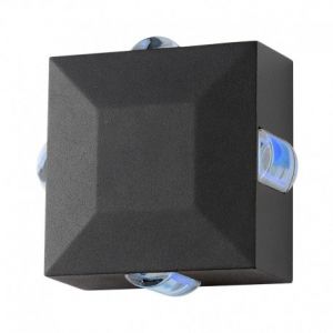 Applique Murale Carré LED 6W Diffuseur Bleu Gris IP54