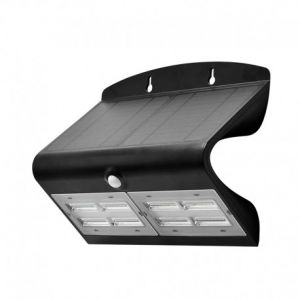 Applique Murale LED Solaire 6.8W 4000°K Noir + Détecteur