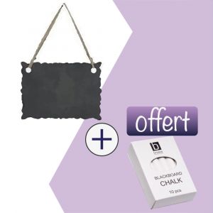 Ardoise métal biscuit + craie Offerte