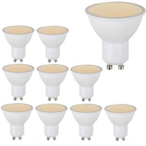 Lot de 10 Ampoules LED 3000K GU10 Dimmable référence 950419 de la marque Arlux. 5W 400 lumens. Angle de diffusion 36°. Spot led SMD.