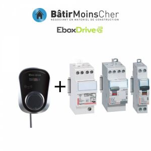 Kit recharge voiture électrique Ebox drive 7,4kW et parafoudre