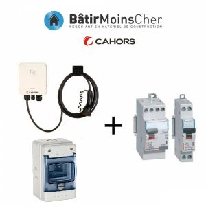 Kit recharge voiture électrique Cahors 7,4kW avec protections et coffret