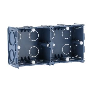 Boîte d'encastrement à sceller 2 postes profondeur 40 mm Eur'Ohm 52115