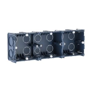 Boîte d'encastrement à sceller 3 postes profondeur 40 mm Eur'Ohm 52117