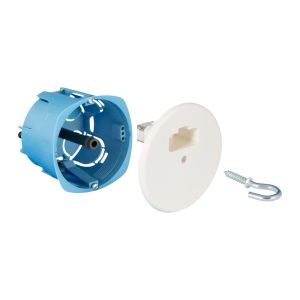 Boîte point de centre DCL Ø 67 cloison sèche Eur'Ohm 53012 avec couvercle et piton