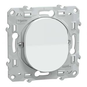 Bouton poussoir Schneider Ovalis blanc - S320206