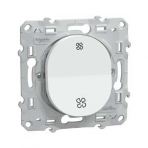Bouton poussoir VMC Ovalis blanc