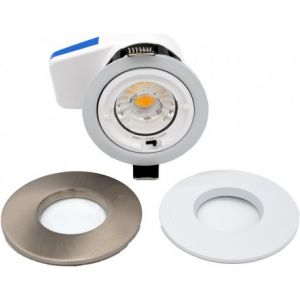 Spot led 7W fixe blanc/alu RT2012 CTC Calipso IP65 - Bâtir Moins Cher 