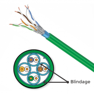 Câble Grade 3TV 10GB pour Rj45 au mètre Catégorie 6A F/FTP  VDICD14X318 Schneider