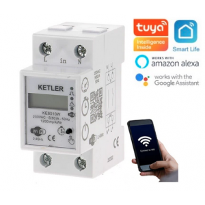 Compteur contacteur KETLER 60A WIFI Smart Life et Tuya - KE6010W