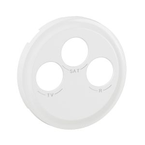 Enjoliveur blanc Céliane référence CB0388 pour prise TV-R-SAT DAB+ de la marque Legrand.