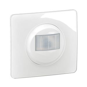 Détecteur de mouvement référence CB9050 2 fils sans neutre murale Céliane blanc de la marque Legrand. Appareillage complet 2 fils sans neutre prêt à être installer à la place d'un interrupteur. Permet de commander des ampoules LED, halogènes et fluocompac