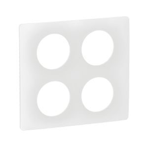 Plaque de finition Céliane Blanc Emaillé configuration 2x2 postes référence CP0009 de la marque Legrand.