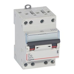 Disjoncteur DX³ 4P 10 A courbe C vis/vis Legrand 407906