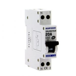 Disjoncteur Eur'Ohm 20A Ph+N courbe C 230V NF - 20020