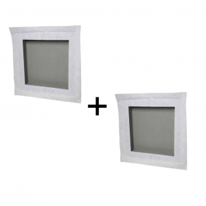 Duo de niches à carreler étanche (1 lot de 2 niches) de la marque Marmox. Profondeur de 6 cm. Format intérieur. Chaque niche est équipée d'une natte étanche pré-montée. Dimensions 30 x 30 cm.