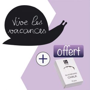  Sticker ardoise escargot + craie Offerte