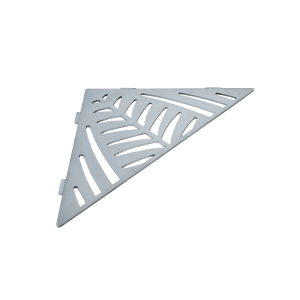 Etagère triangulaire modèle Jungle en acier inox (2 mm) avec un aspect brossé (I-JUN-TRI) de la marque Marmox.