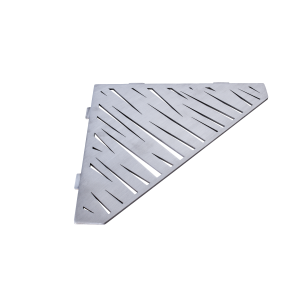 Étagère pentagone modèle Tiger en acier inox (2 mm) avec un rendu brossé référence I-TIG-PEN de la marque Marmox.