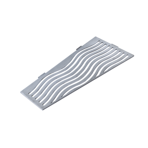 Étagère rectangulaire modèle Aqua en acier inox de 2 mm avec une finition brossée réf. I-AQUA-REC-L de Marmox.