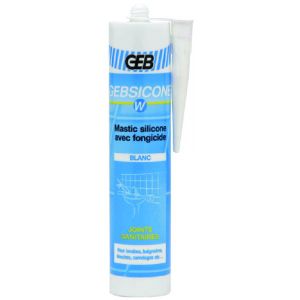 Mastic silicone W BLANC - 893150 - Gebsicone