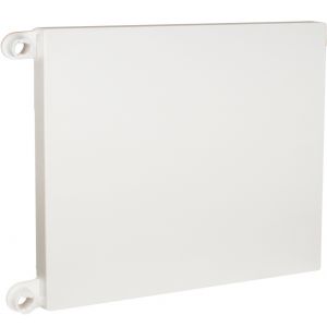 Porte blanche référence GTL13PU pour coffret électrique 1 rangée - 13 modules réf. GTL13T/C de la marque Solera. Porte réversible et charnières incluses. Dimensions : 242 x 233 x 16 mm.