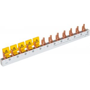 Peigne double phase et neutre référence GTL2P216 de la marque Solera. Connexion de 12 modules, nombre de pôle : 2.