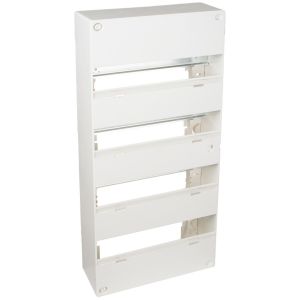 Coffret électrique référence GTL52T de la marque Solera. 52 modules - 4 rangées. Conçu en ABS blanc pour une pose en saillie.