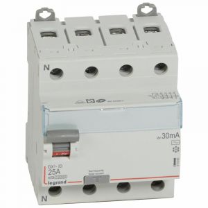 Inter différentiel tétrapolaire 25A type AC - Départ bas - 411660 - Legrand