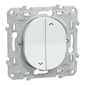 Interrupteur volets roulants Ovalis blanc