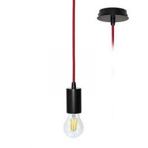 Suspension Jany 2 noire / rouge E27