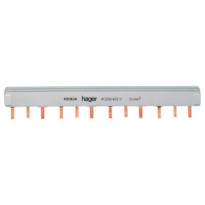 Barre de pontage 3P 63A languette 10mm² 12M