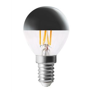 Lampe déco E14 4W – Calotte argentée 2500K