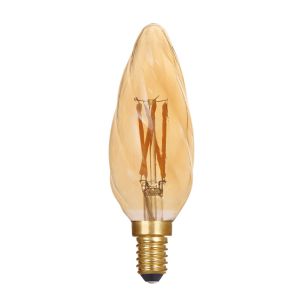 Lampe déco flamme torsadée 4W ambrée 2500K