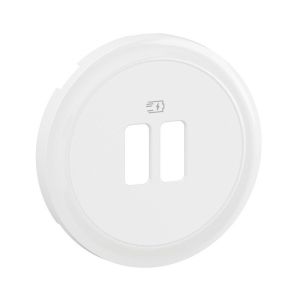 Enjoliveur prise double chargeur USB Céliane Blanc - CB0154