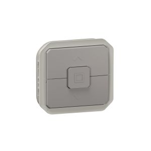 Interrupteur étanche volets roulants Plexo avec enjoliveur gris - 069538L