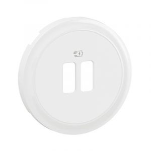 Enjoliveur prise double chargeur USB Céliane Blanc - CB0154