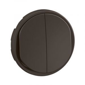 Enjoliveur pour double interrupteur ou va-et-vient Céliane Noir - CN2001