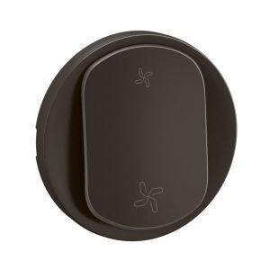 Enjoliveur pour interrupteur ou poussoir VMC Céliane 2 vitesses Noir - CN6001