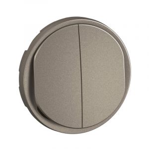 Enjoliveur double interrupteur ou va-et-vient Céliane Titanium - CT2001