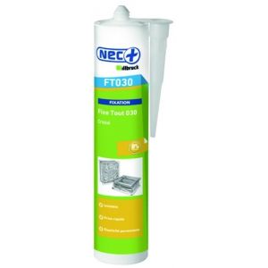 Mastic Fixe Tout 030 High Tack - Cartouche 310mL Cristal - 378295 - NEC + ILLBRUCK