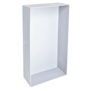 Niche Design semi-encastrée en acier inox (2mm) de couleur blanche ral 9010 de la marque MARMOX