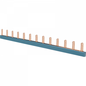 Peigne 63A 13 modules Eur'Ohm Bleu/Noir (réversible) - 19065